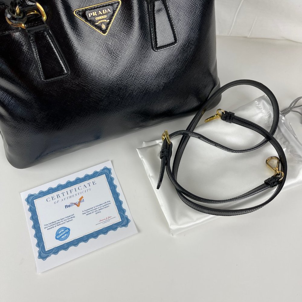 Prada Luxurious Black Leather Satchel - Picture 5 of 12